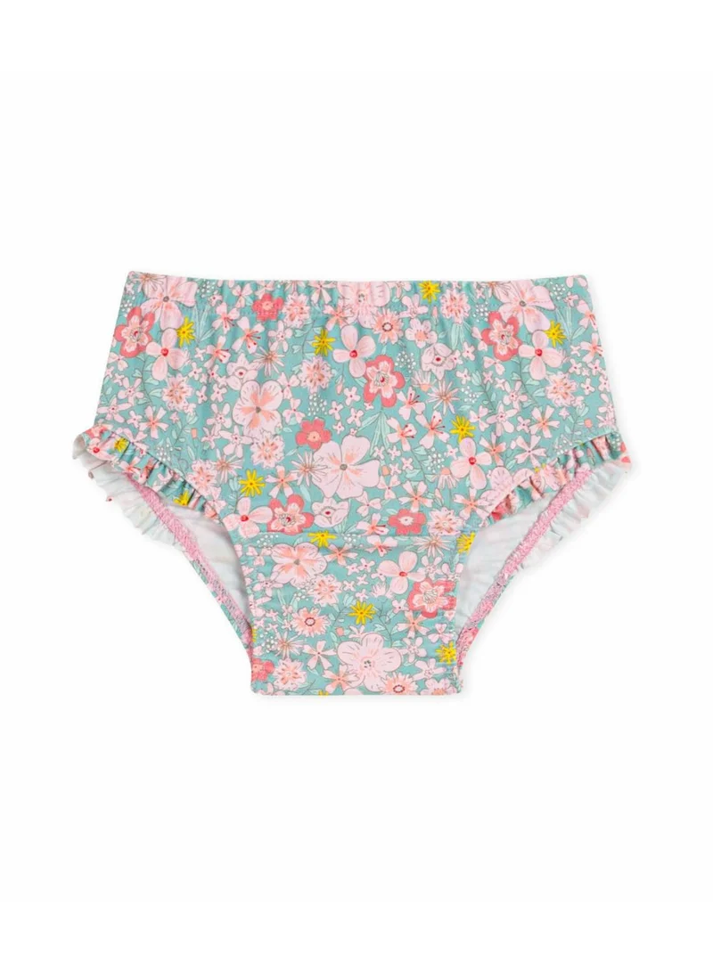 بيتي باتو Babies' ruffled floral print swim pants